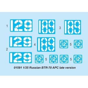 TRUMPETER: 1:35 Russian BTR-70 APC late version