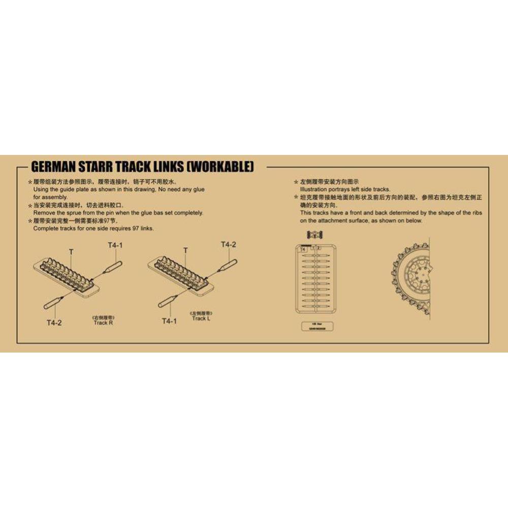 TRUMPETER: 1/35 set di cingoli a maglia individuale per German Hetzer "Starr" 