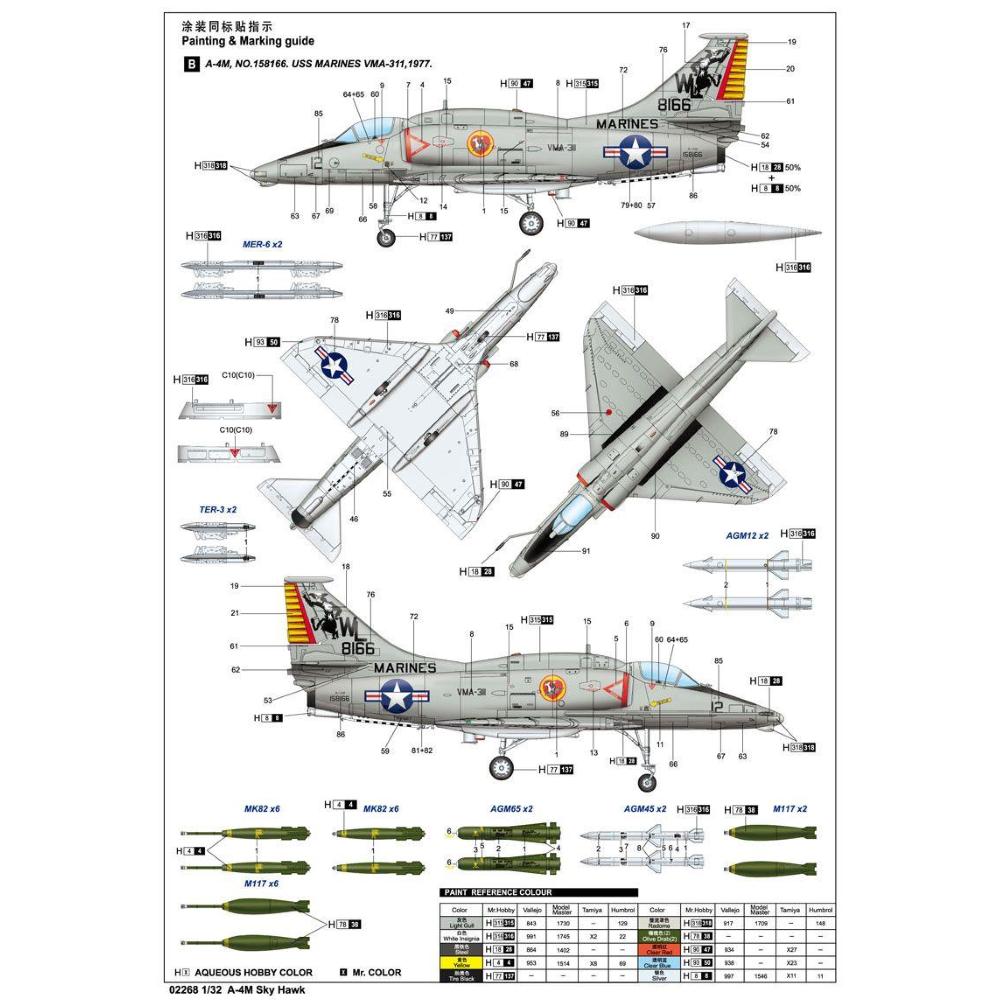 TRUMPETER: 1:32 Douglas A-4M Skyhawk