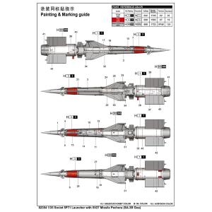 TRUMPETER: 1:35 5P71 Launcher w/ 5V27 Missile Pechora (SA-3B Goa)