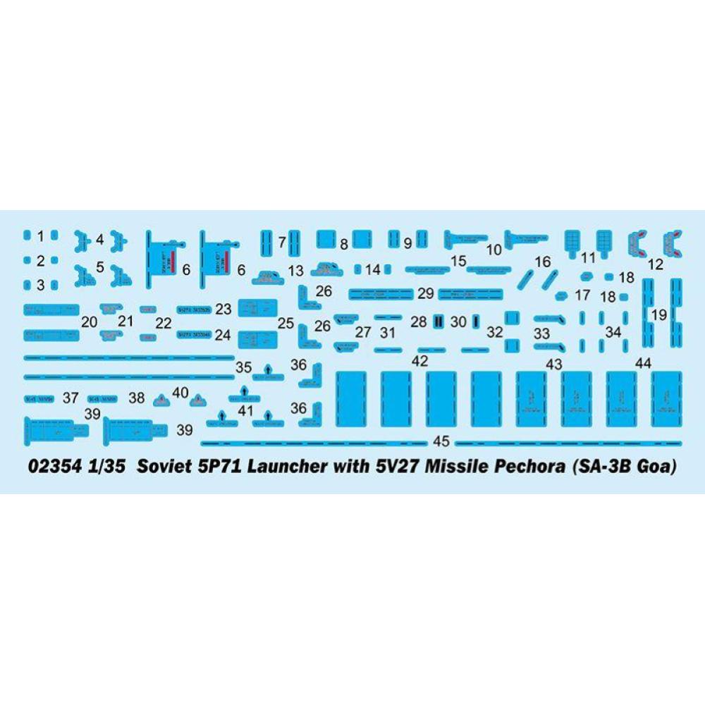 TRUMPETER: 1:35 5P71 Launcher w/ 5V27 Missile Pechora (SA-3B Goa)