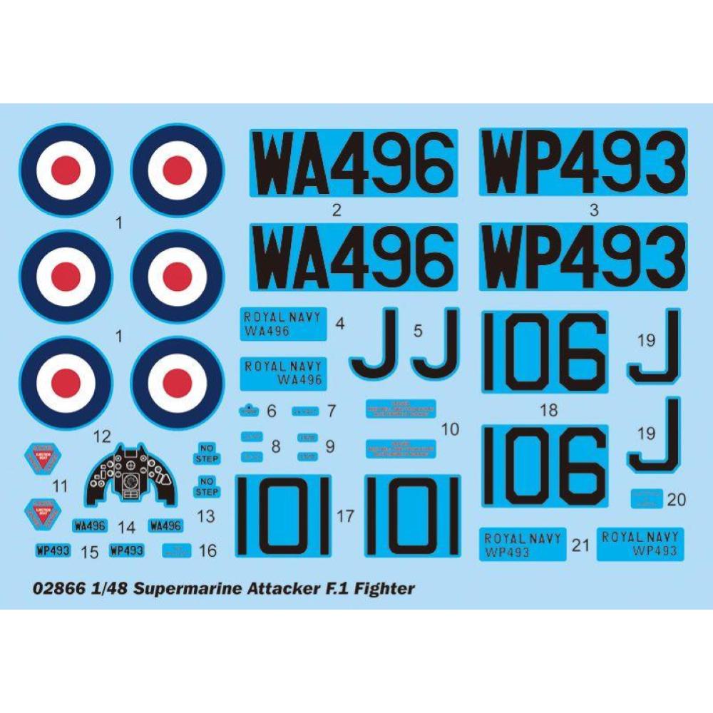 TRUMPETER: 1:48 Supermarine Attacker F.1 Fighter