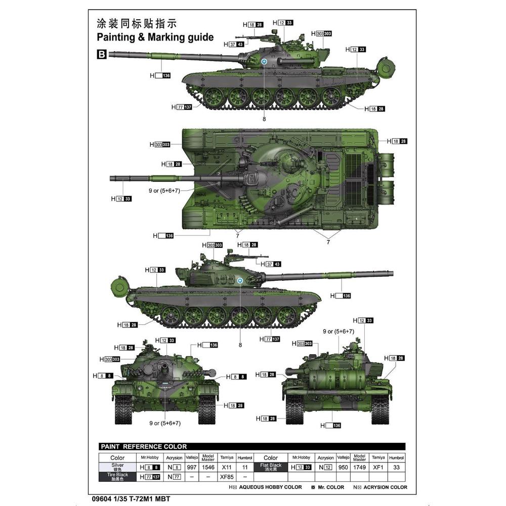 TRUMPETER: 1:35 T-72M1 MBT