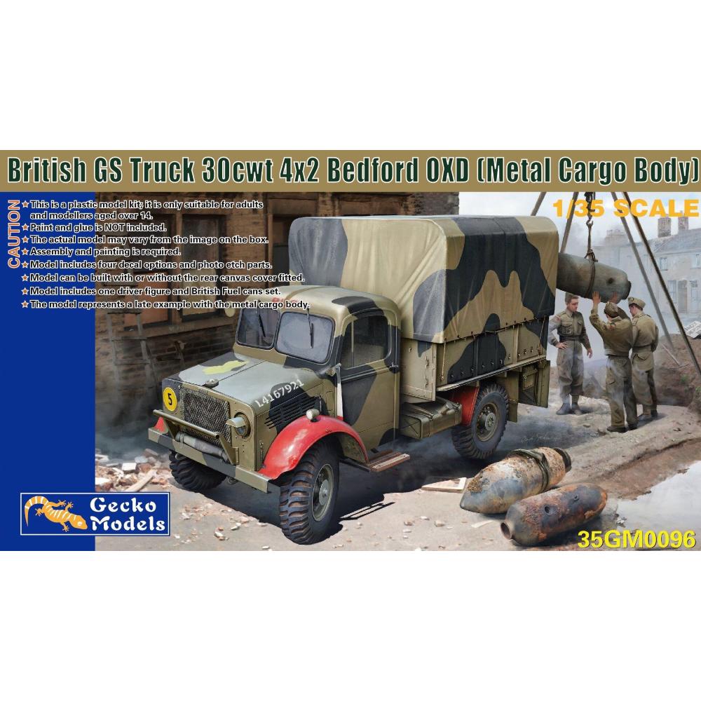 Gecko Models: 1:35 Bedford OXD GS Truck 30cwt 4x2 (Metal Cargo Bed)