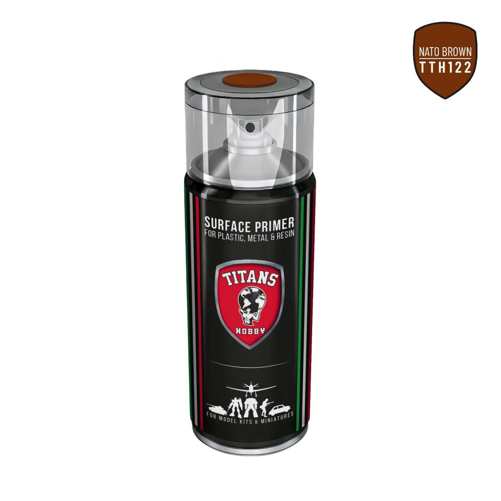 TITANS HOBBY: NATO BROWN - 400ml Spray for Plastic, Metal & Resin