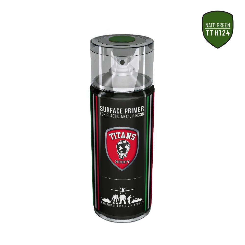 TITANS HOBBY: NATO GREEN - 400ml Spray for Plastic, Metal & Resin
