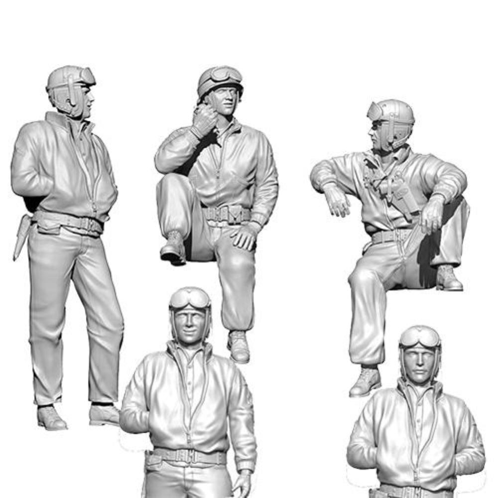 SOL MODEL: 1:35; WWII U.S. Army M4A3E8 Crew (1:35)