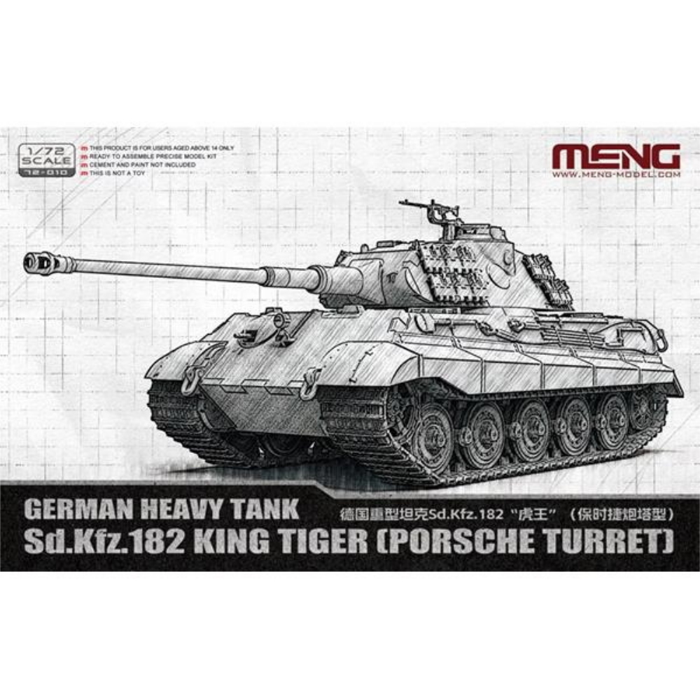MENG MODEL: 1:72 German Heavy Tank Sd.Kfz. 182 King Tiger (Porsche)