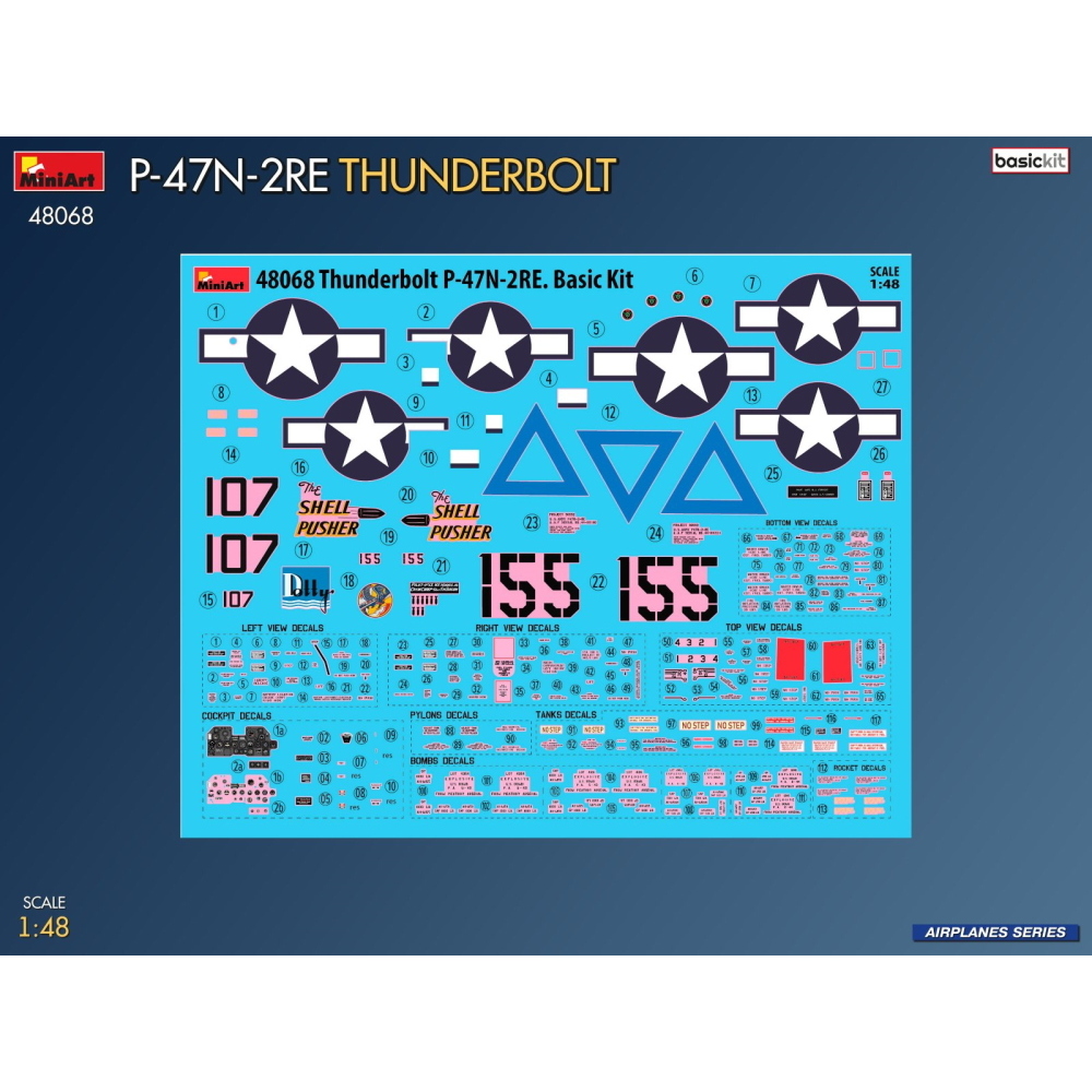 MINIART: 1:48 P-47N-2RE Thunderbolt - Basic Kit