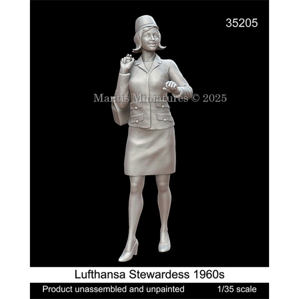 MANTIS MINIATURES: 1:35 Lufthansa Stewardess 1960s