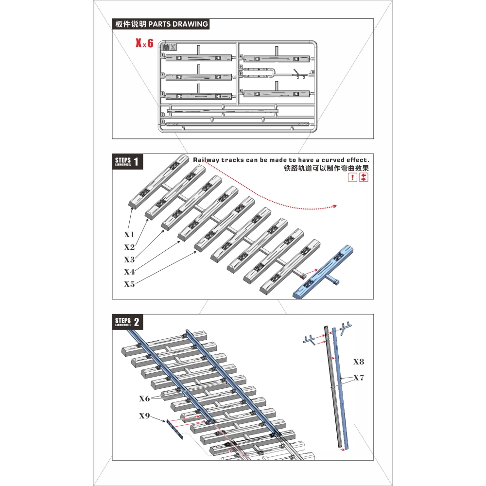 LANMO Model: 1:35 Railway Rack SOVIET gauge