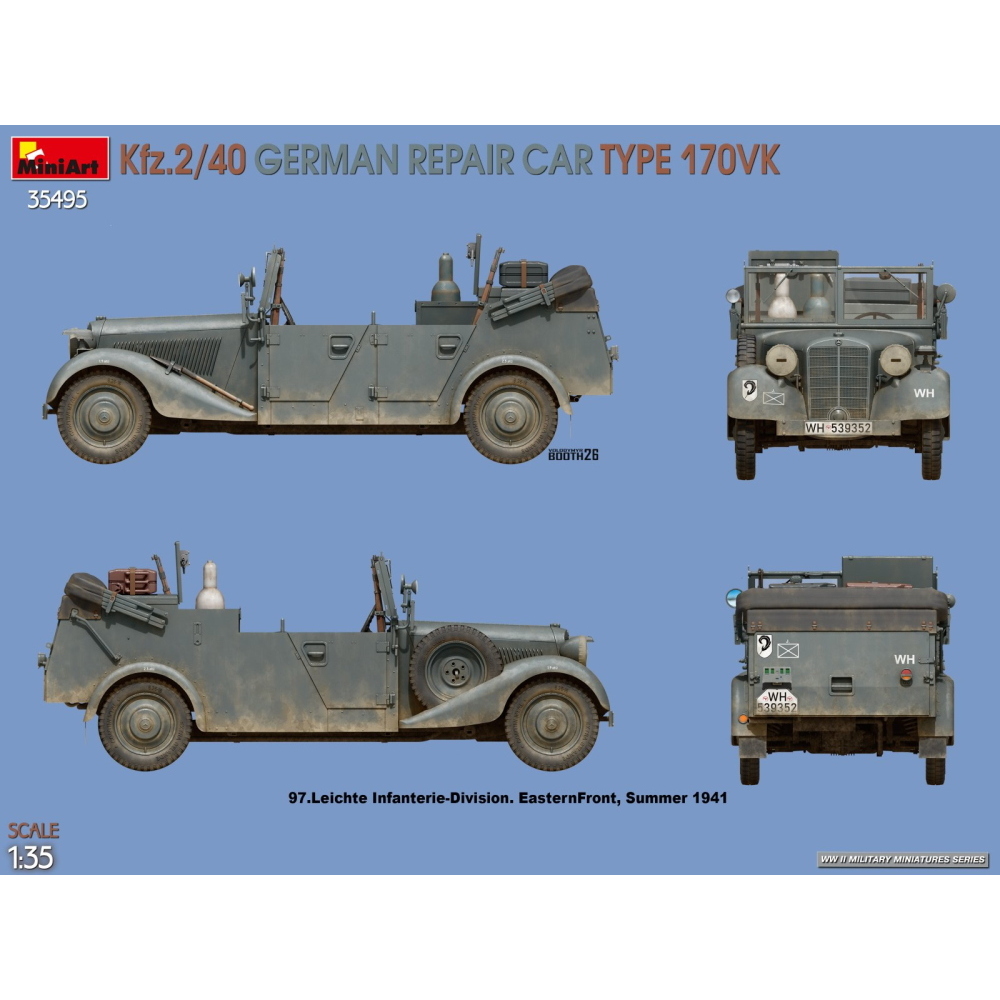 MINIART: 1:35 Kfz.2 German Repair Car Type 170VK
