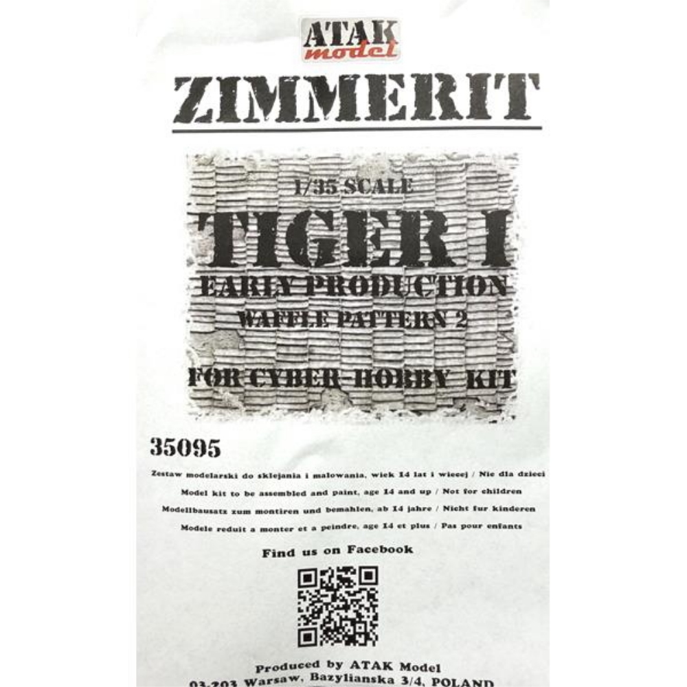 ATAK: 1:35 Zimmerit f. Tiger I Early Waffle Zimmerit 2 (CH)