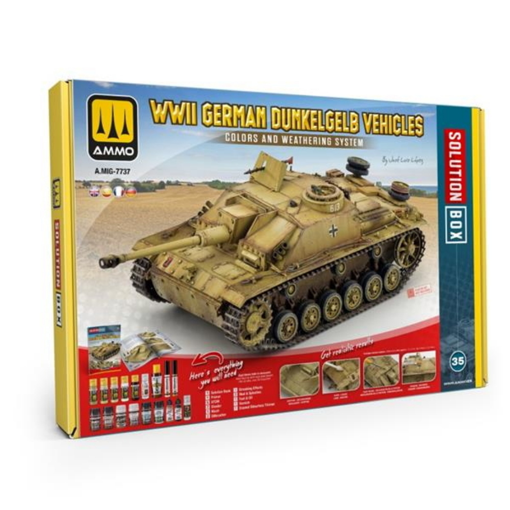 Ammo of MIG:  WWII German Dunkelgelb Vehicles - SOLUTION BOX 35