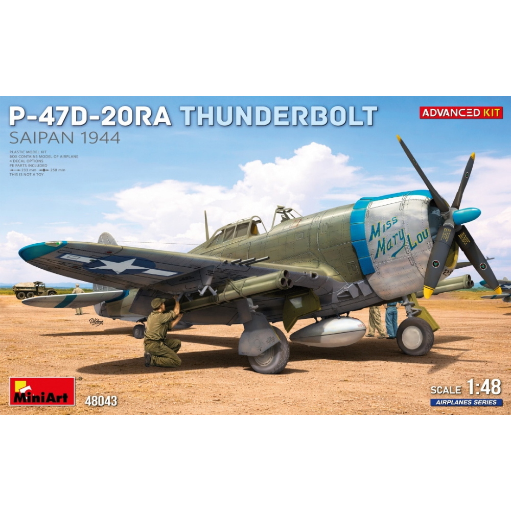 MINIART: 1:48 P-47D-20RA Thunderbolt, Saipan 1944- Advanced Kit