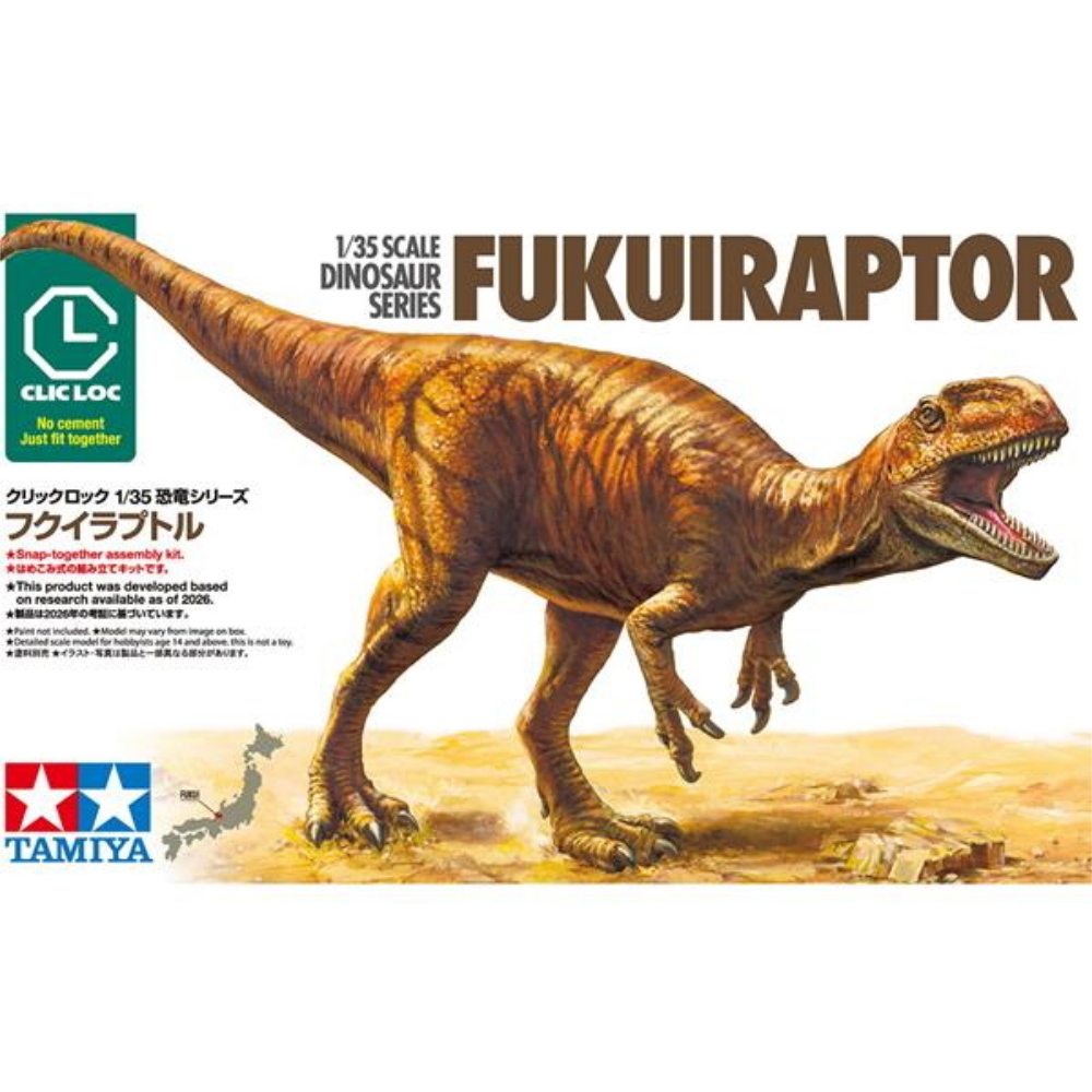 TAMIYA: 1:35 Fukuiraptor "CLIC LOC-Kit"