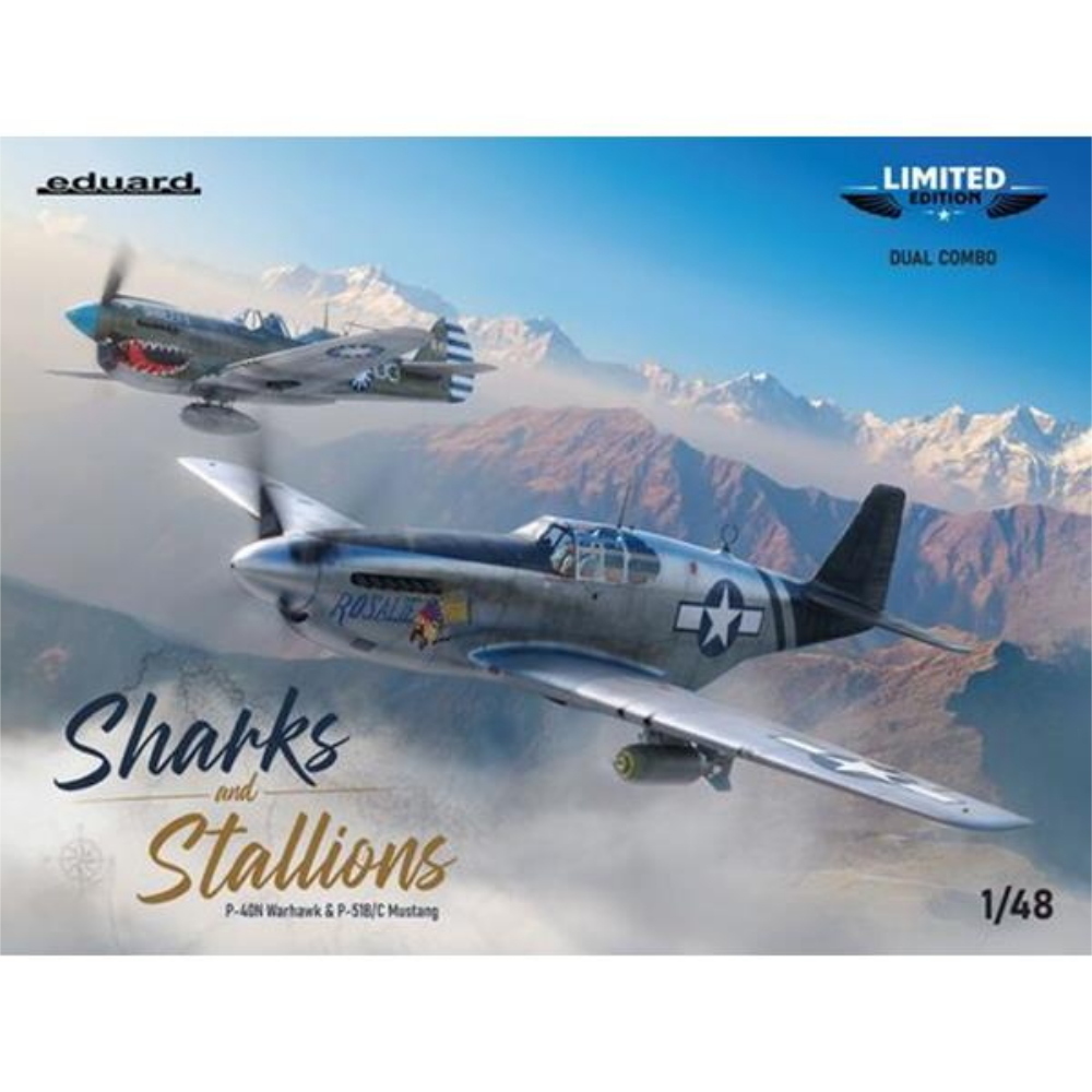 EDUARD: 1:48 Sharks and Stallions Dual Combo (P-40N and P-51B)