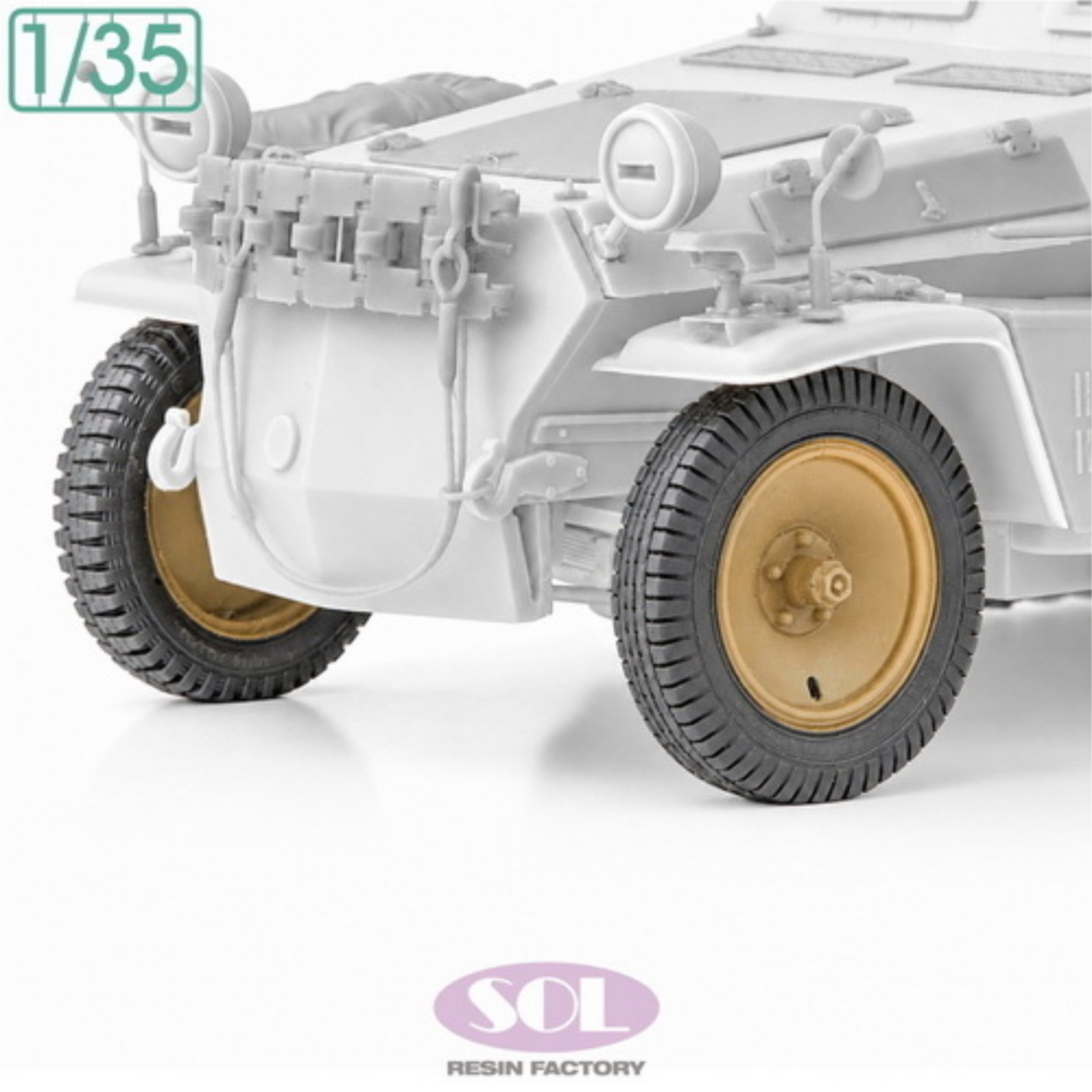 SOL MODEL: 1:35 Sd.kfz.250/3 Weighted Wheel Set (Tamiya)