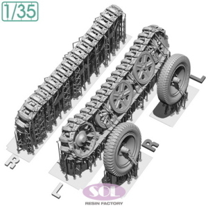 SOL MODEL: 1:35 Sd.kfz.250/3 Weighted Wheel & Track Set (Tamiya)