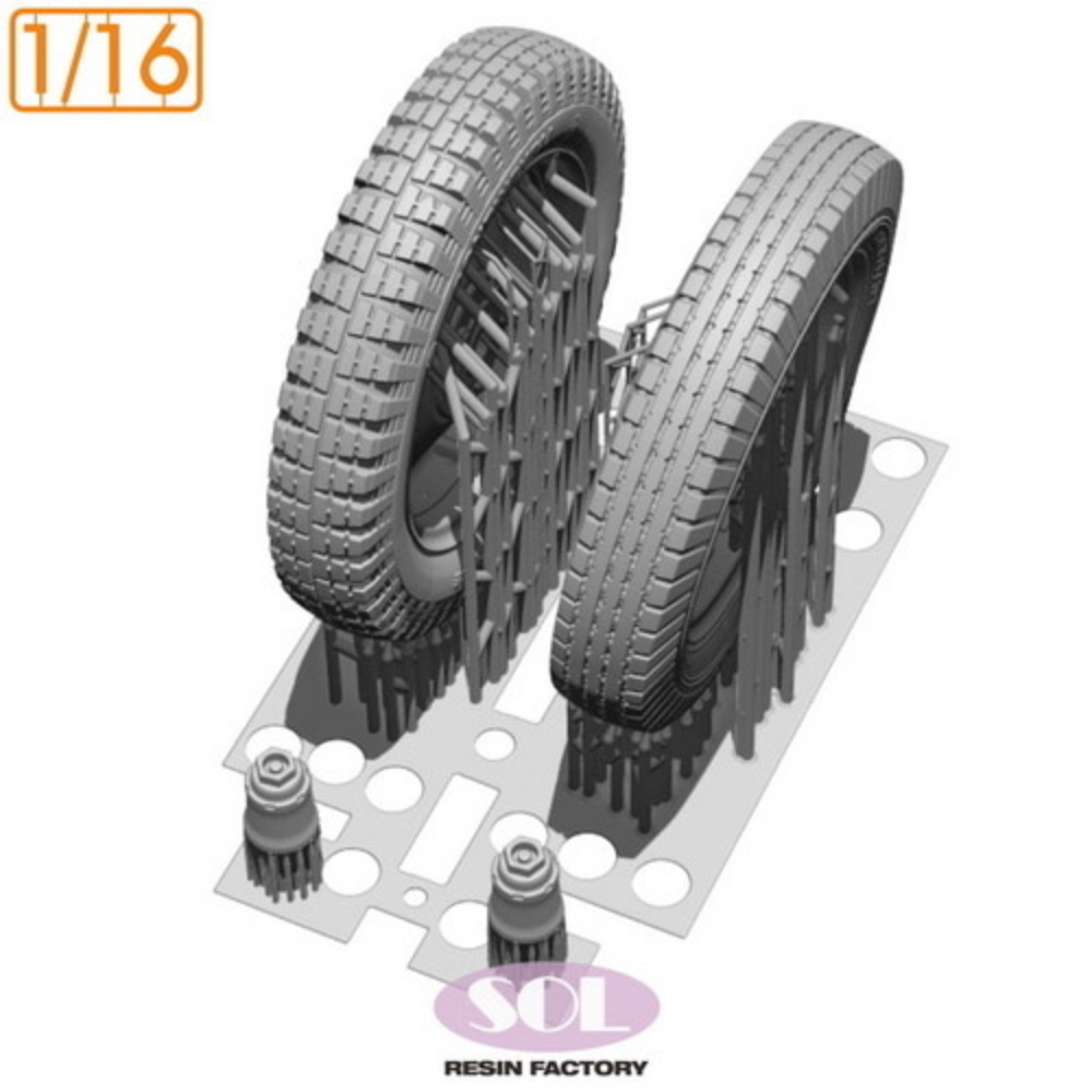 SOL MODEL: 1:16 Sd.kfz.250/3 Weighted Wheels (for Das Werk)