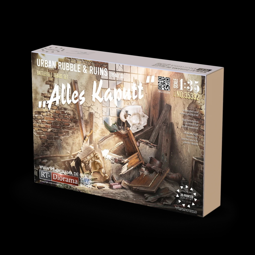 RT-DIORAMA: 1:35 "Alles Kaputt" Urban Rubble & Ruins Set