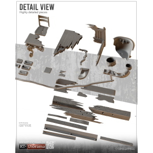 RT-DIORAMA: 1:35 "Alles Kaputt" Urban Rubble & Ruins Set