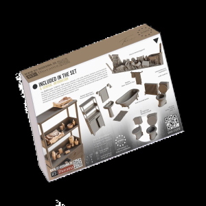 RT-DIORAMA: 1:35 3D Resin Print: Bathroom Interior Set (1940’s)