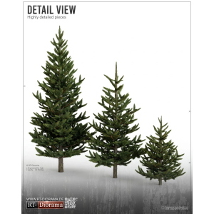 RT-DIORAMA: 1:35 Young Fir Trees Set (40, 70, 90 mm)