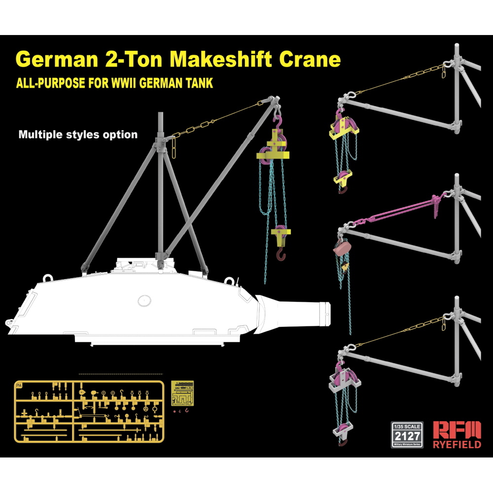 RYE FIELD MODEL: 1:35 German 2-ton Makeshift Crane all-purpose