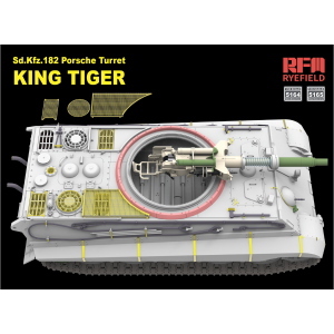 RYE FIELD MODEL: 1:35 Porsche Turret King Tiger w/2T crane