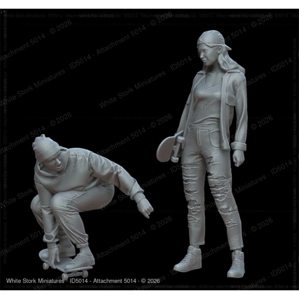 White Storck Miniat.: 1:72 - Skateboarders